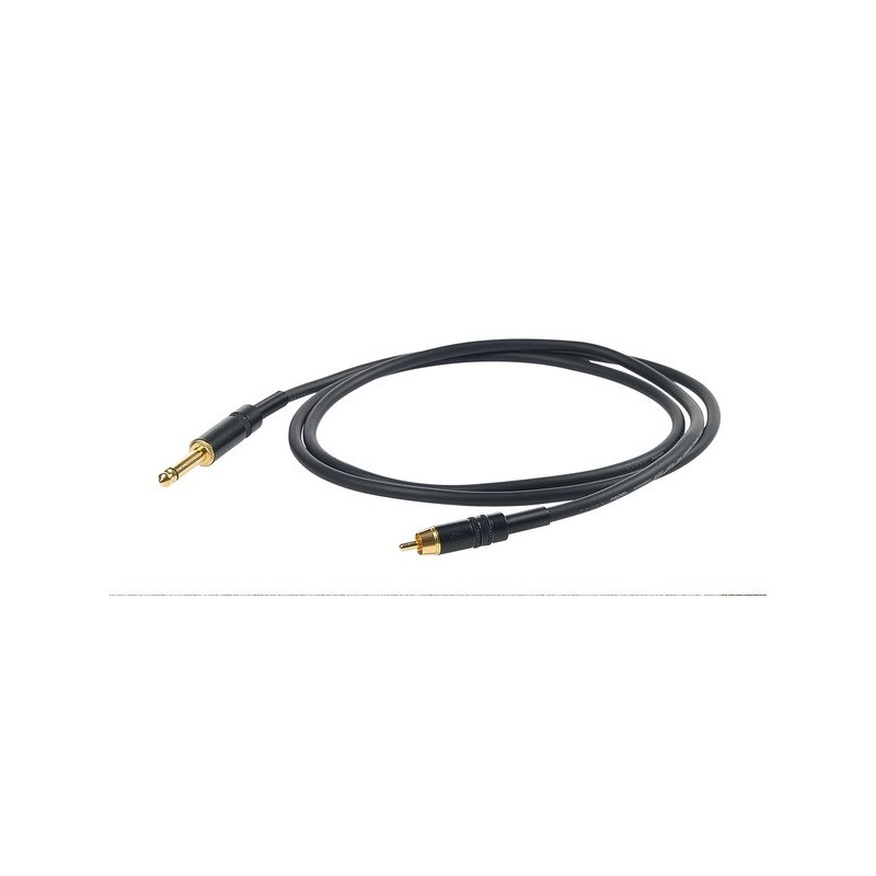 PROEL STAGE CHLP220LU15 CHALLENGE Series kabel wtyk Jack 6.3 mono - wtyk RCA, dł. 1.5m